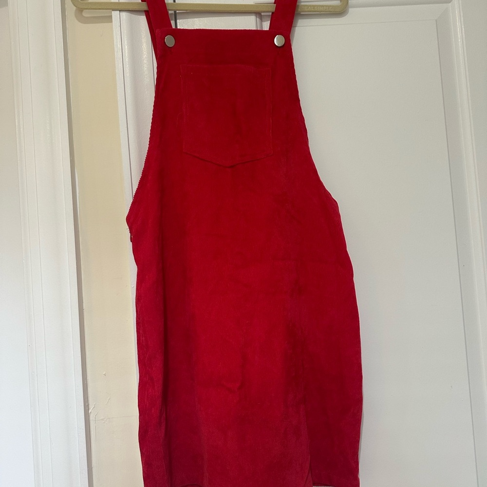 Red Corduroy Overalls